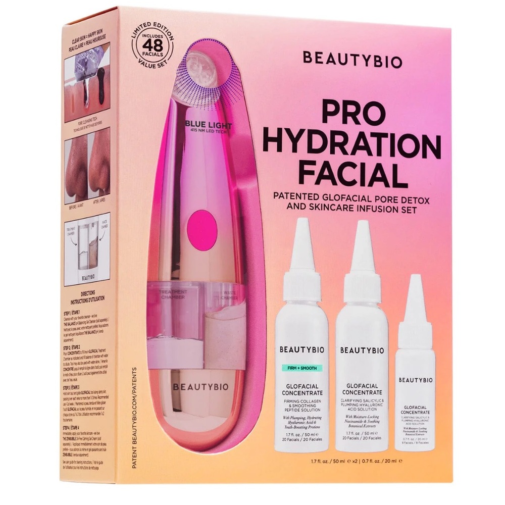 Golden Glow Hydration Facial Tools Set✨PLUS EXTRA BOTTLE of CONCENTRATE